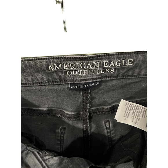 American Eagle Outfitter Super Super Stretch Super Hi Rise Jegging Black Size 4 - Picture 7 of 7